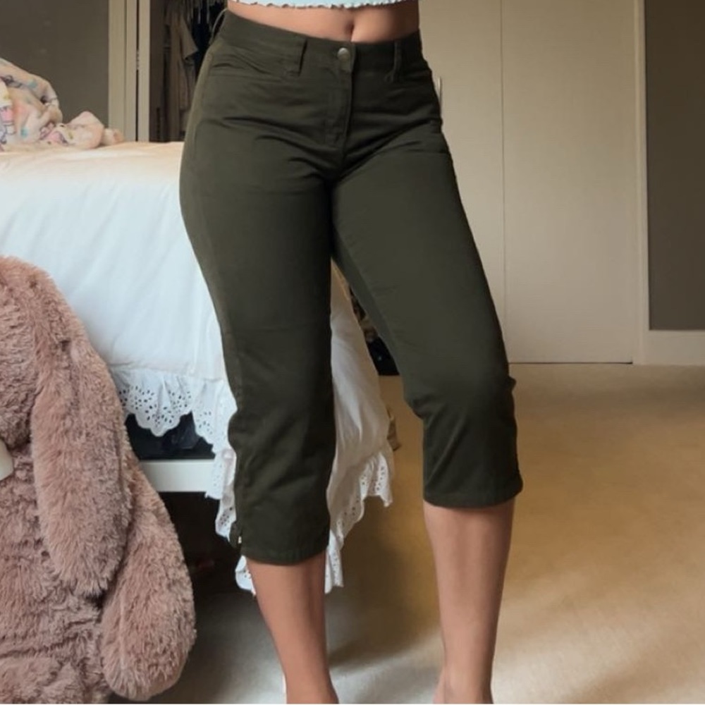 vintage army green Ralph lauren jeans capris